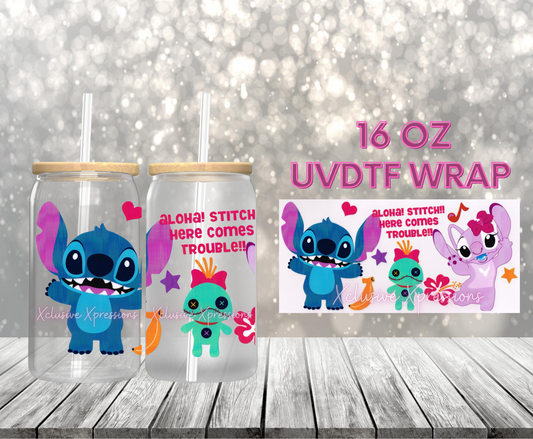 #235 Stich Trouble, 16 oz UVDTF