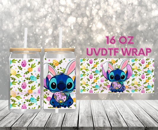 #426 Stich Easter, 16 oz Clear Back UVDTF