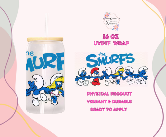 #1187 Smurf, Double-sided 16 oz UVDTF