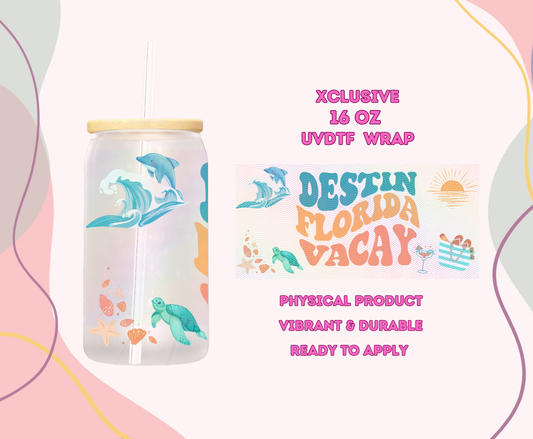#1062 Destin Beach Florida, 16 oz UVDTF or Sub