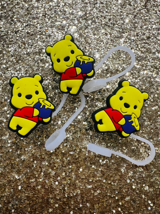 Various Pooh Bear, Straw Toppers