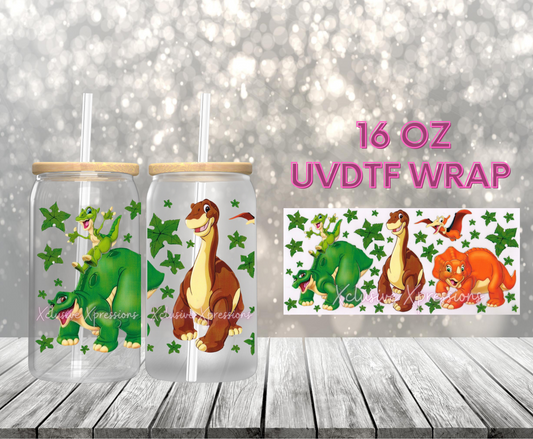 #294 Dinosaur, 16 oz Double-sided UVDTF