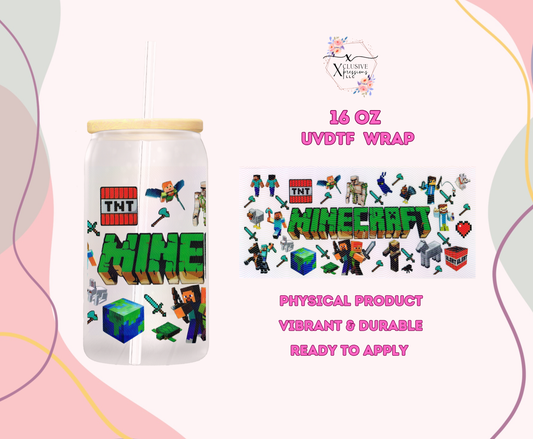#1171 Mine Crafters, Double-sided 16 oz UVDTF