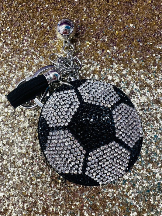 Soccer Rhinestone Keychain