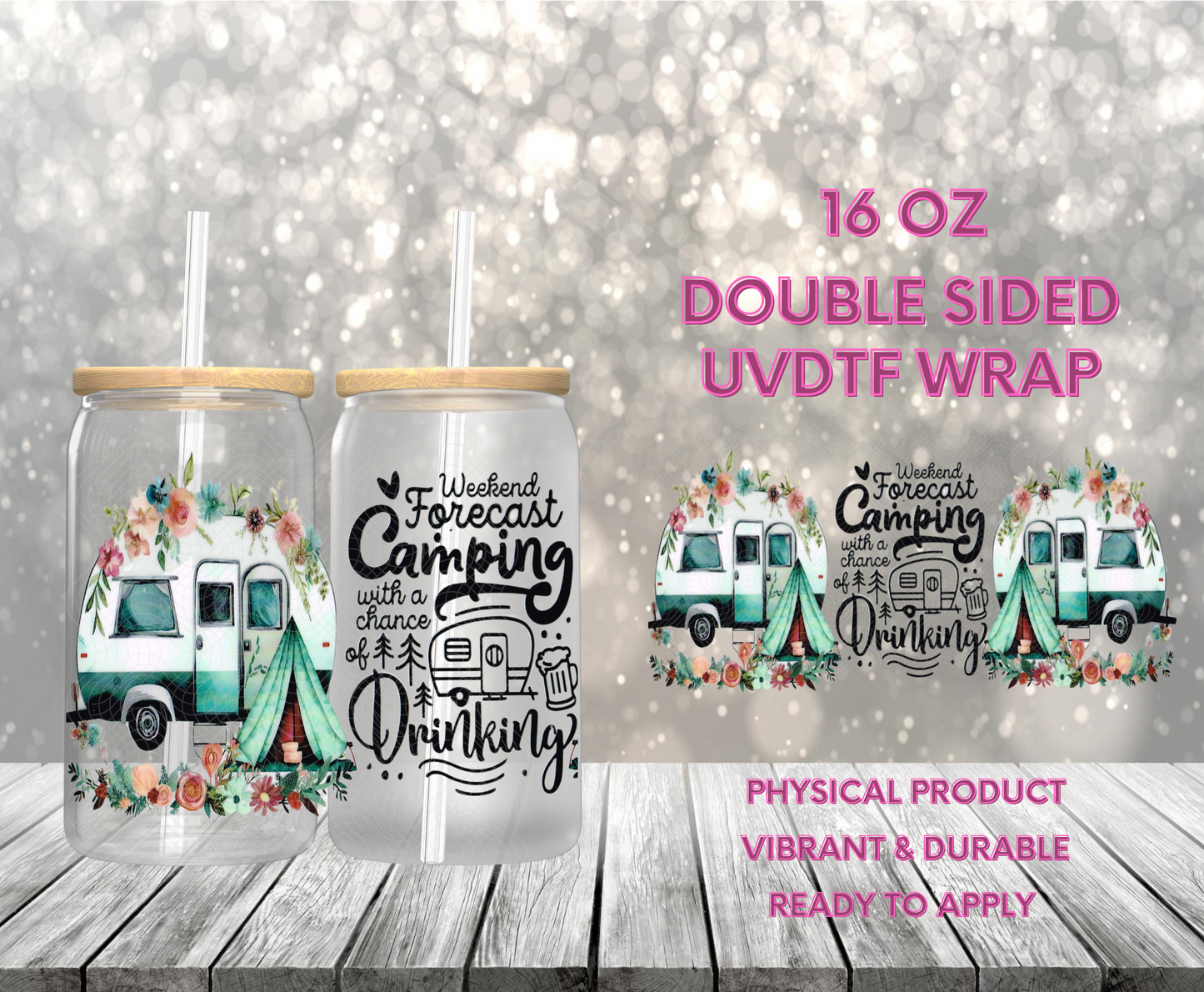 #984 Camping, 16 oz Double-sided UVDTF