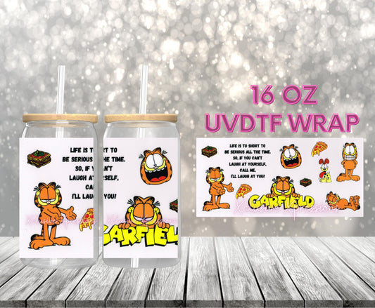 #525 Garfield Cat, 16 oz UVDTF