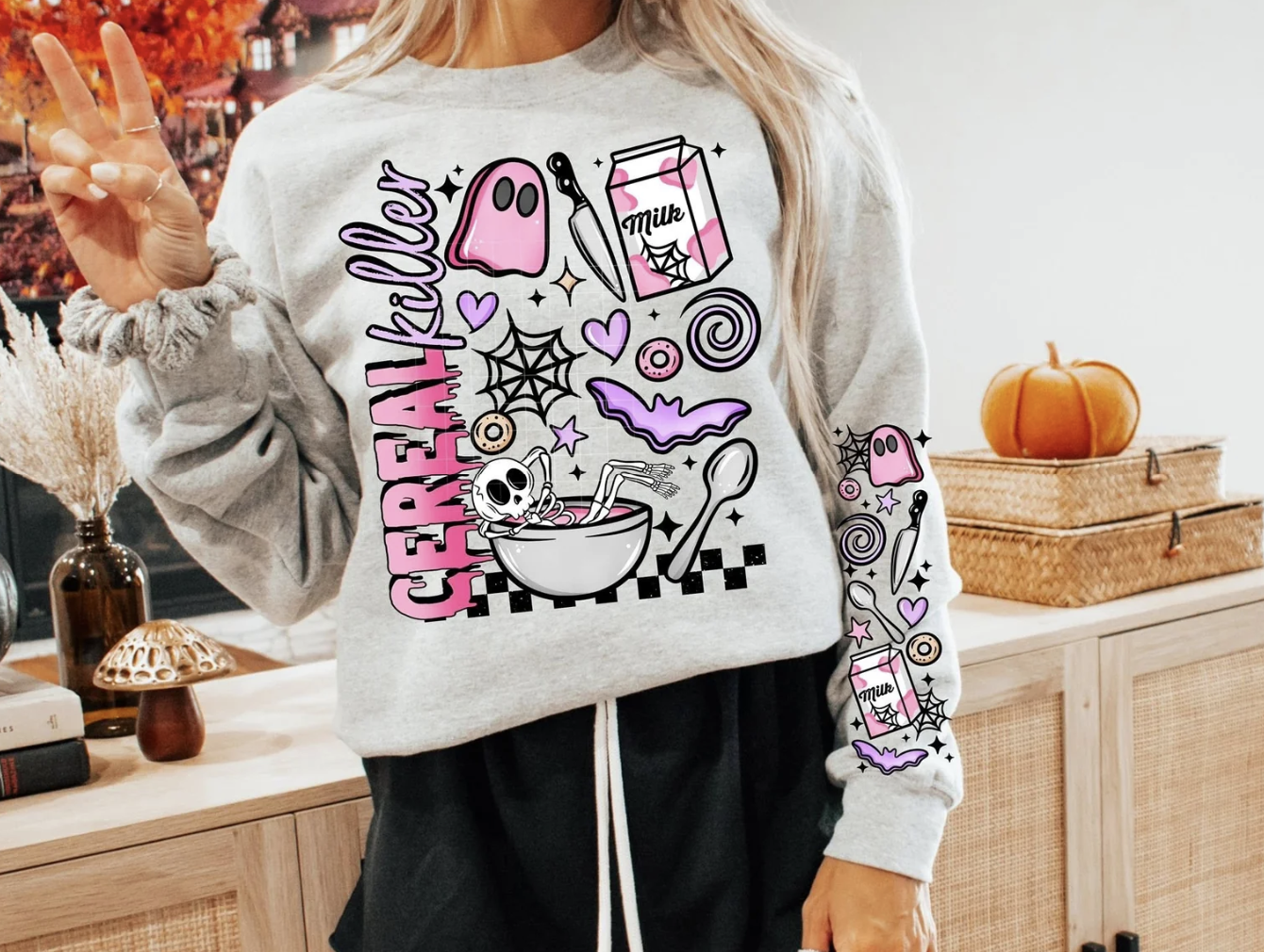 Ghost Cereal Killer Set, Glitter Screenprint