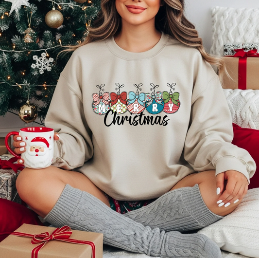 Christmas Ornaments, Glitter Screenprint