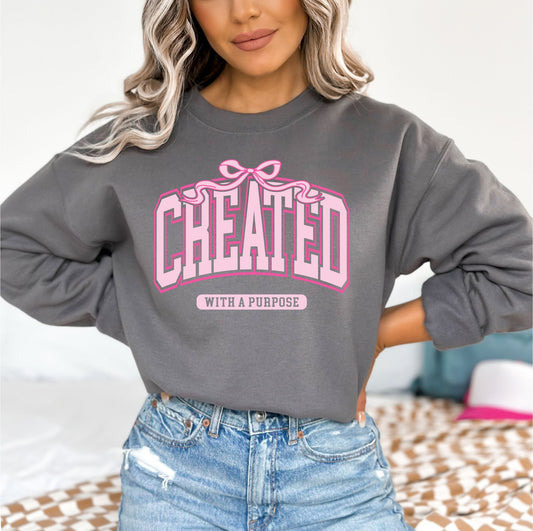 Created With A Purpose, Glitter DTF Screenprint