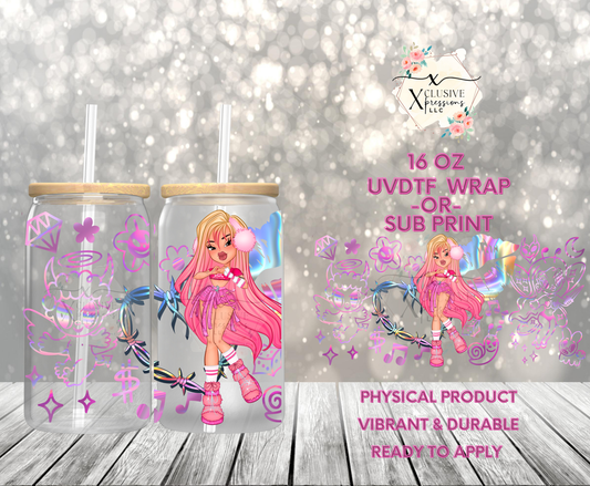 #968 Karol G Iridescent, 16 oz P2O UVDTF
