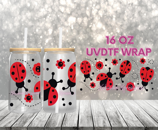 #26 Ladybug, 16 oz Clear Back UVDTF