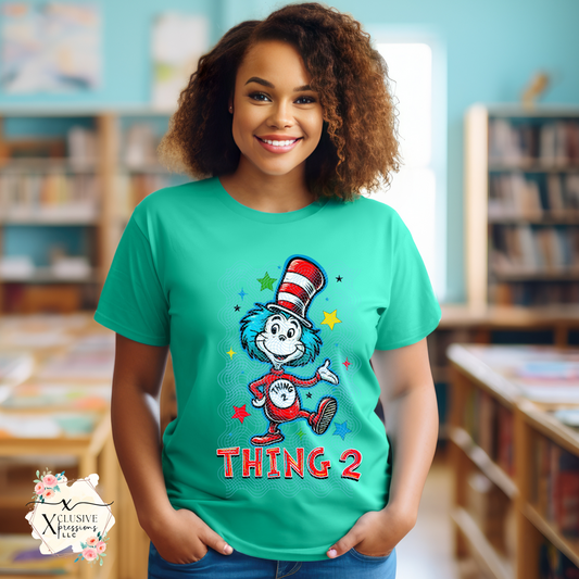 Dr. Seuss Thing 2, DTF & Sublimation Print POD