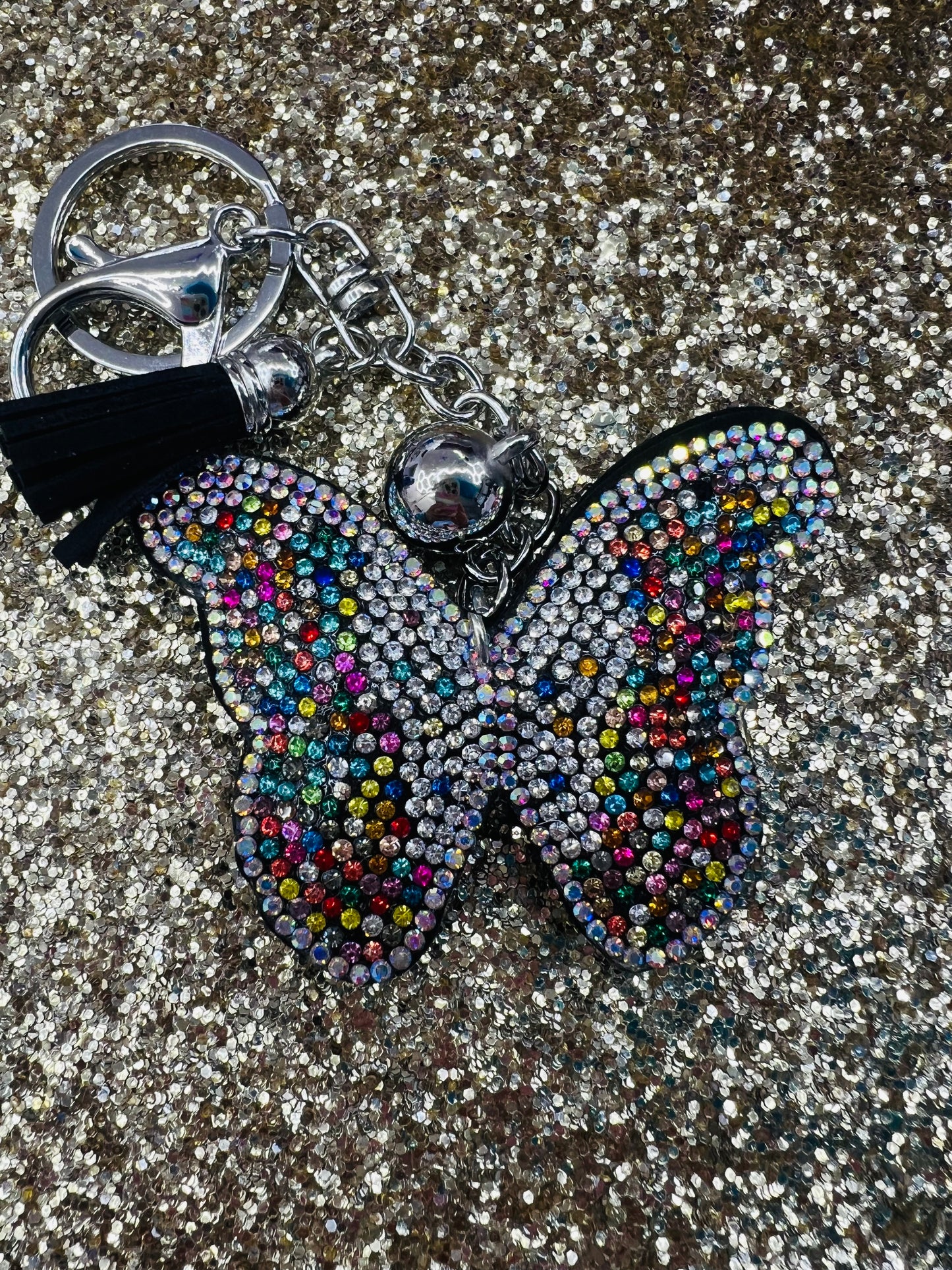 Butterfly Rhinestone Keychain