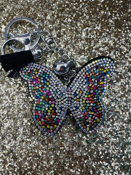 Butterfly Rhinestone Keychain