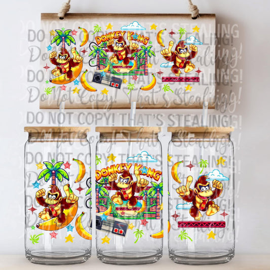 #1048 Donkey 80s Video Game, 16 oz UVDTF P2O