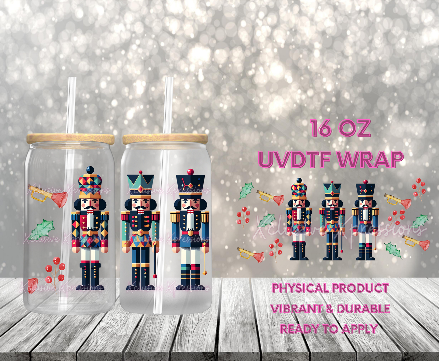 #810, Nutcracker, Single-Sided 16 oz UVDTF POD