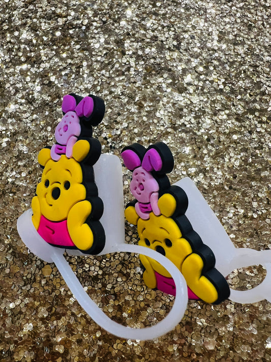 Pooh Bear Piglet, Straw Toppers