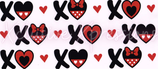 #266 XOXO Mouse, 16 oz Single-sided Clear Back UVDTF