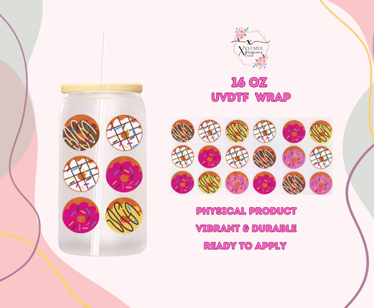 #1188 Donuts, Double-sided 16 oz UVDTF