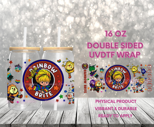 #837, Rainbow Girl, Double Sided 16 oz UVDTF
