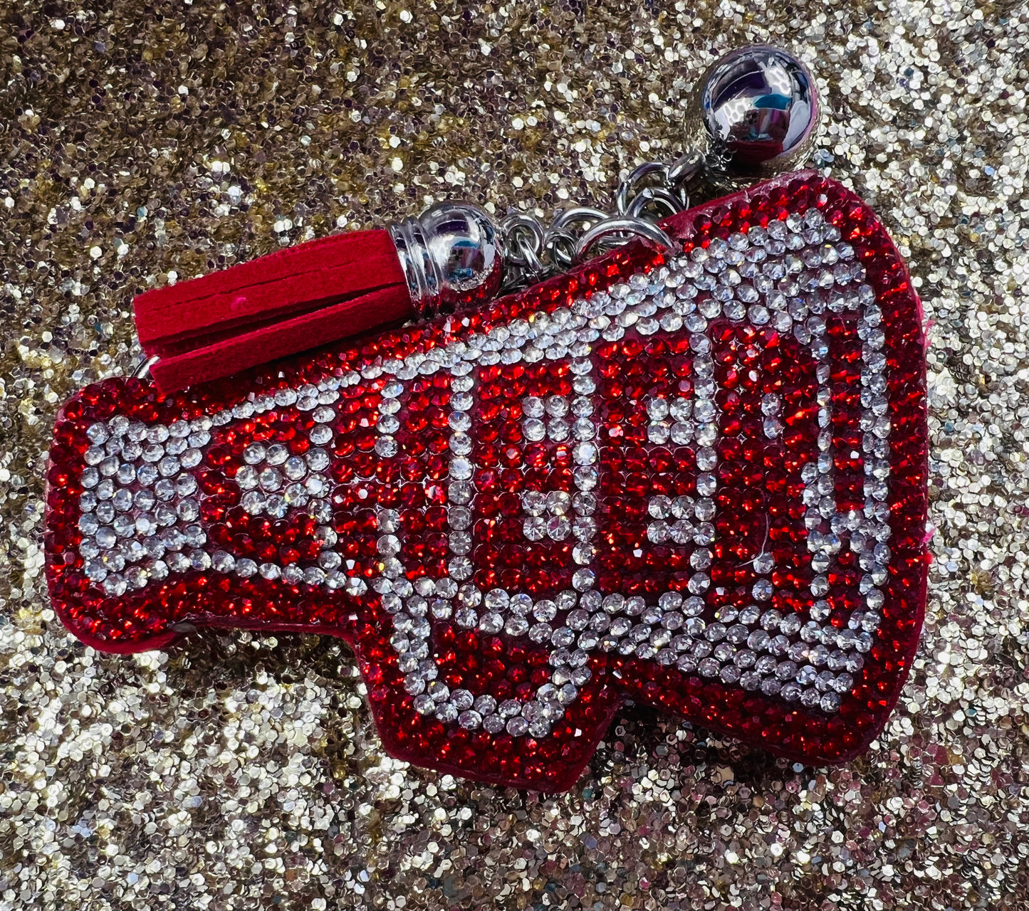 Cheer Rhinestone Keychains