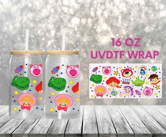 #44 Toy Crew, 16 oz Clear Back UVDTF