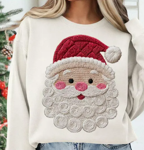 Faux Yarn Xmas Santa, DTF P20