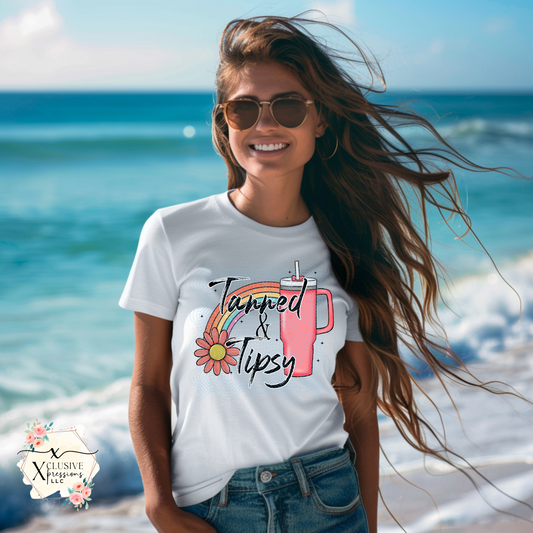 Tanned and Tipsy, DTF & Sublimation Print POD