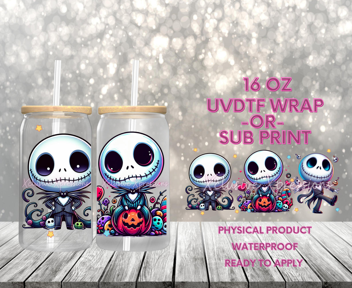 #608 Nightmare B4 Xmas, 16 oz UVDTF P2O POD