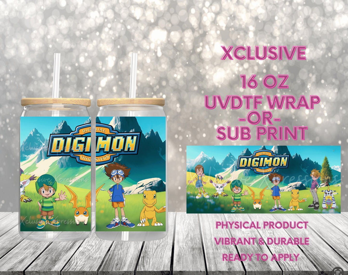 #669, Digi Monsters, 16 oz UVDTF P20