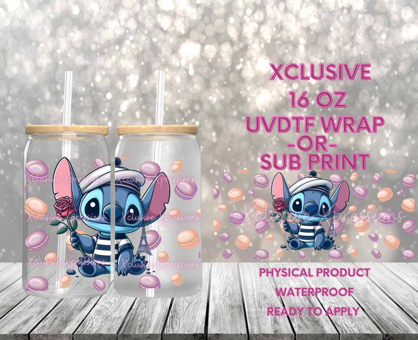#656 Stich Paris, POD 16 oz UVDTF or Sub