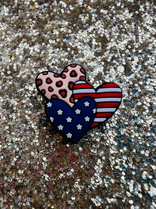 Heart Red Blue Leopard Focal