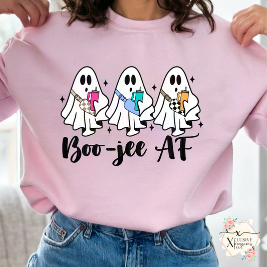 BouJee Ghost, Glitter DTF Screenprint
