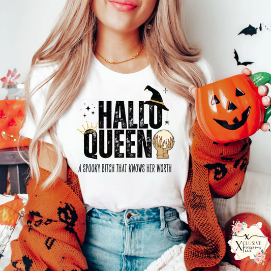 Hallo Queen, RTS Glitter DTF Screenprint