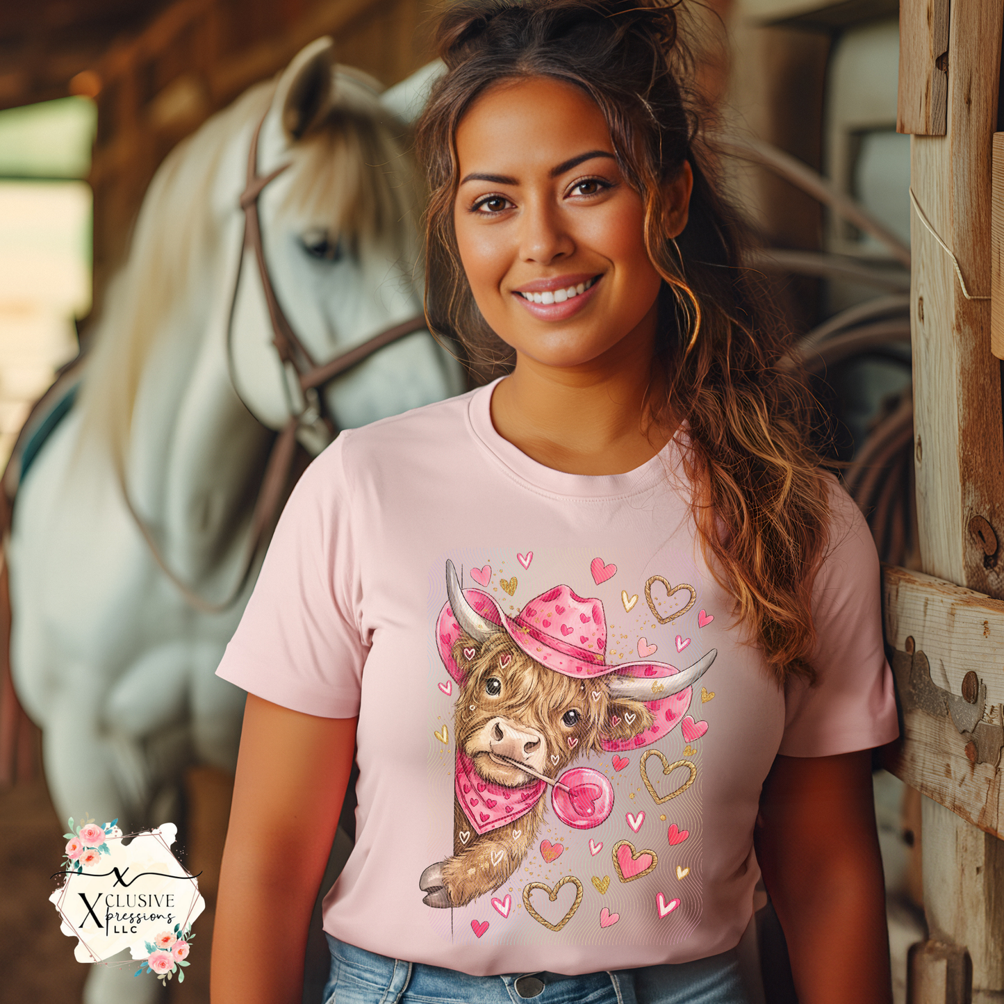 Highland Cow Valentine, DTF P20