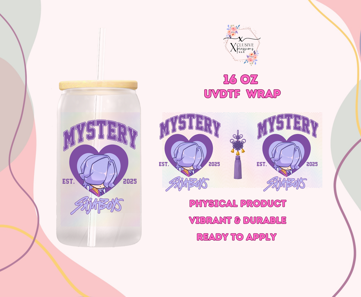 #1199 Hunters Single Boys KPop, 16 oz UVDTF P2O