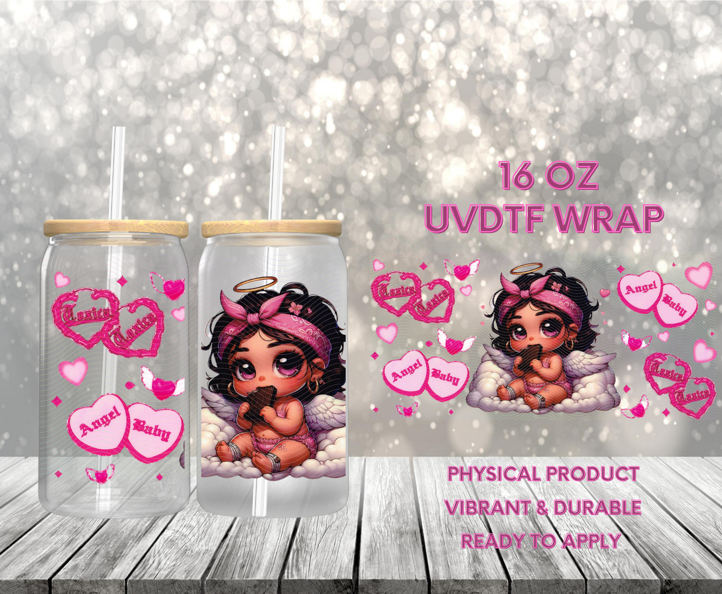 #564 Pink Angel, 16 oz UVDTF