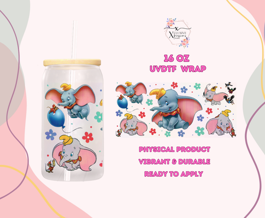 #1166 Elephant, Double-sided 16 oz UVDTF
