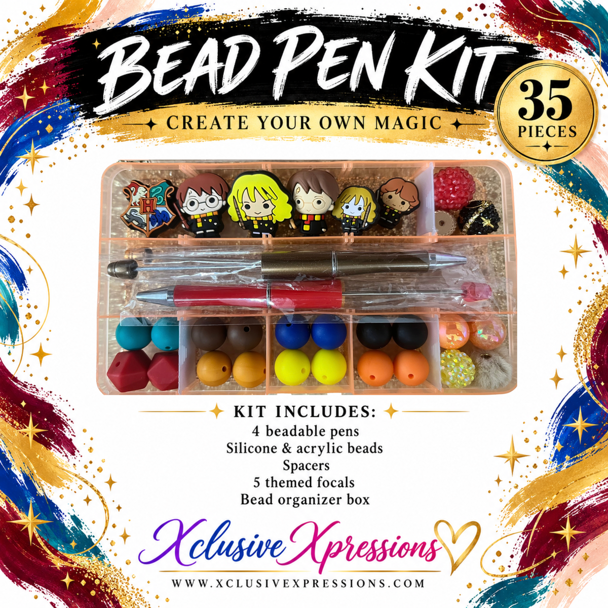 HP Beadable Pen Kit (35 piece Kit + Organizer) Limited Edition