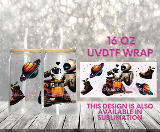 #369 Wall Robot Friends UVDTF Wrap