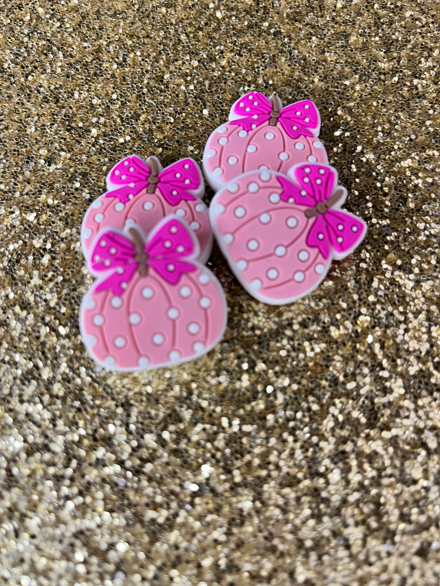 Pumpkin Polka Dots Silicone Focals