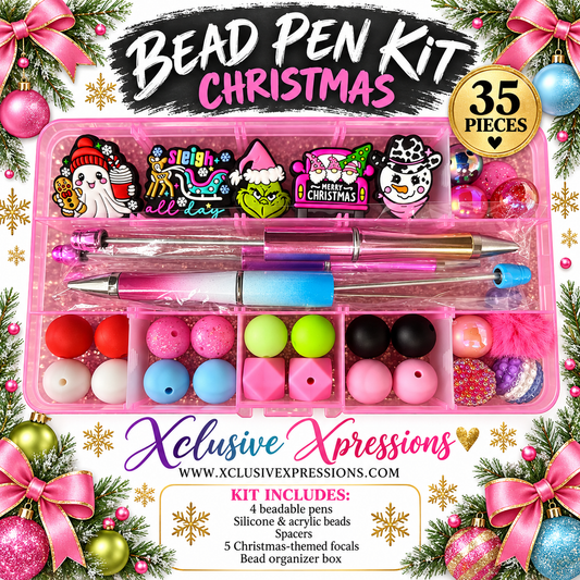Christmas Beadable Pen Kit (35 piece Kit + Organizer) Limited Edition