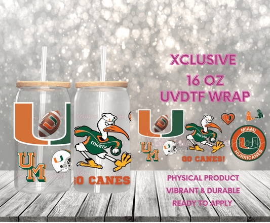 #754 UM College Football, 16 oz UVDTF P2O