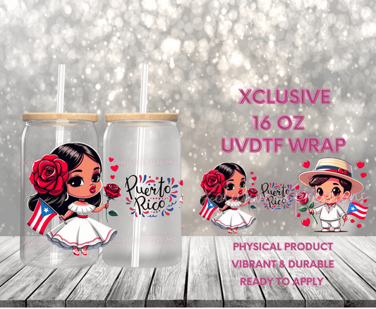 #756 Puerto Rico Kids, 16 oz UVDTF P2O POD