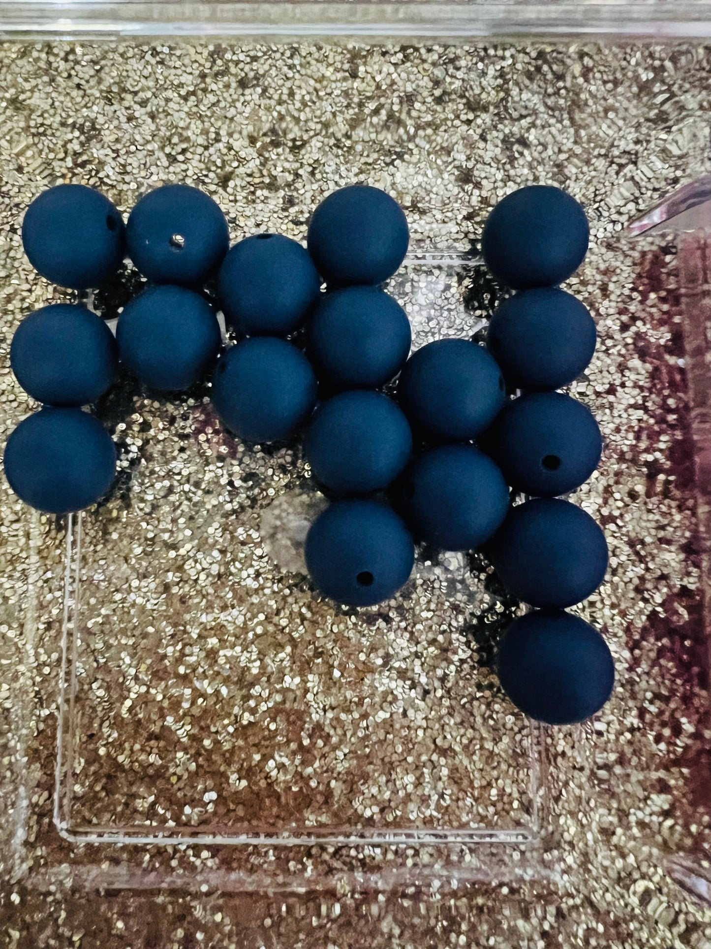 Blueberry, 15 mm Silicone Beads