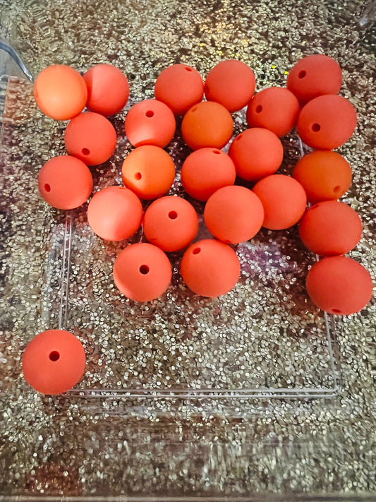 Coral, 15 mm Silicone Beads