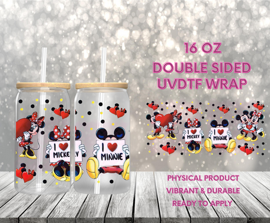 #1012 Mouse Love, 16 oz Doublesided UVDTF