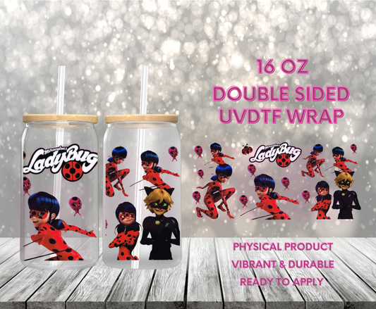 #1019 Ladybug, 16 oz Doublesided UVDTF