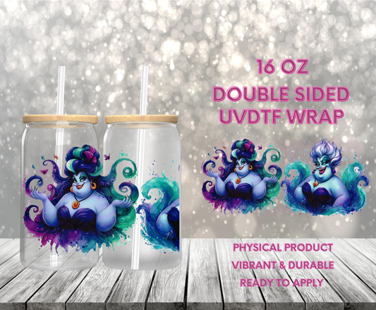 #982 Mermaid Seawitch Villian, 16 oz Double-sided UVDTF