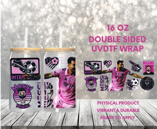 #1036 Messi Pink, 16 oz Double-sided UVDTF